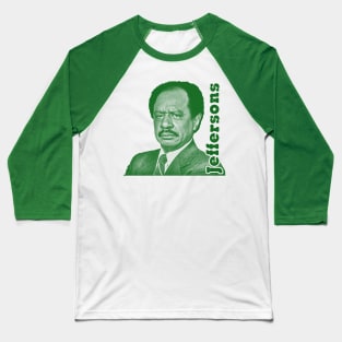 the Jefferson// green solid style Baseball T-Shirt